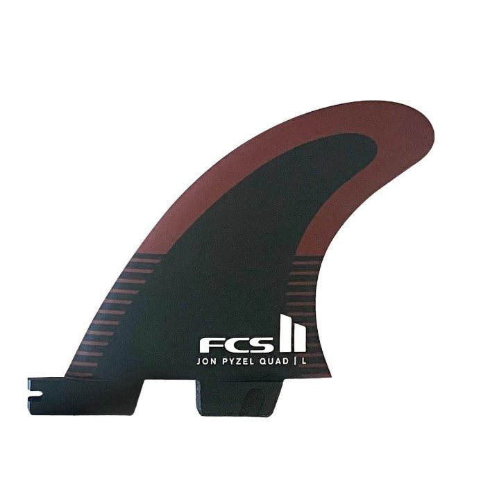 FCS II Pyzel Pc Quad Rear Fins Black/Shiraz - Jungle Surf Store - Bali - Indonesia