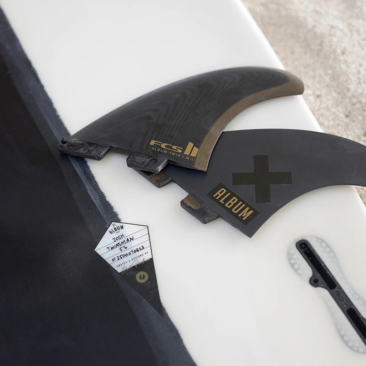 FCS II ALBUM TWIN + 1 FIN SET Black/Gold - Jungle Surf Store - Bali - Indonesia