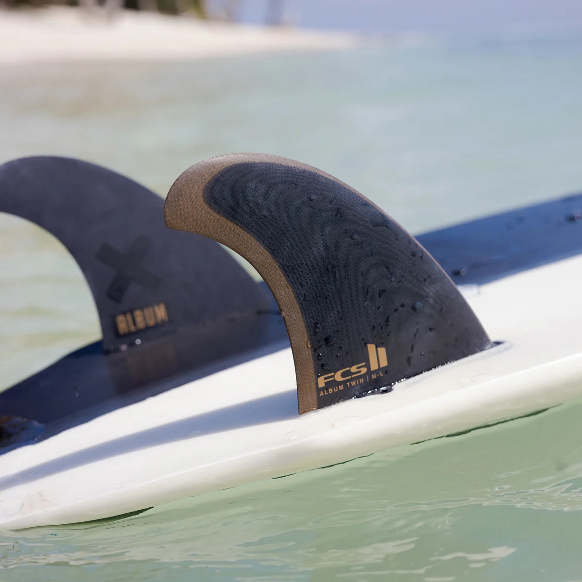 FCS II ALBUM TWIN + 1 FIN SET Black/Gold - Jungle Surf Store - Bali - Indonesia