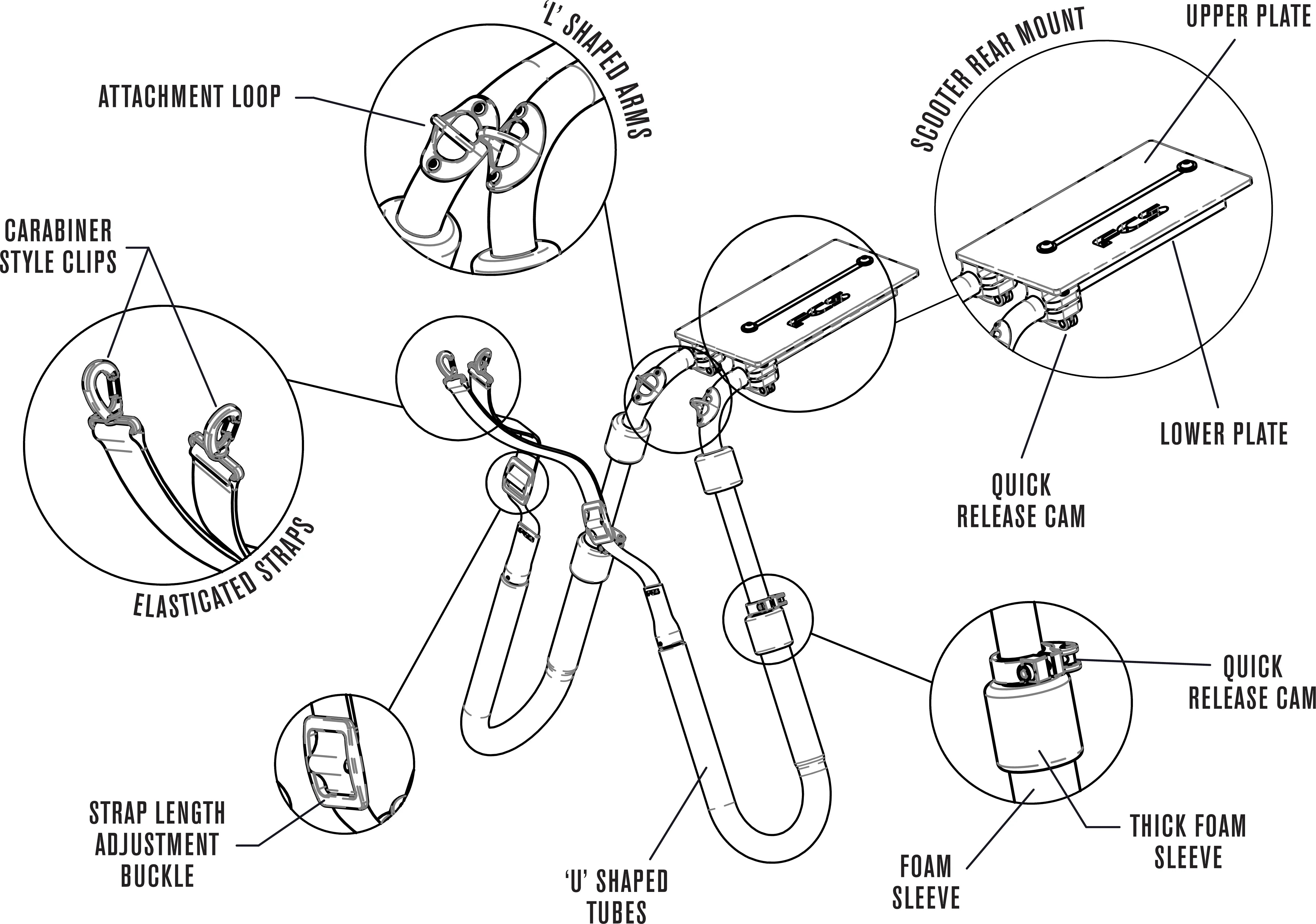 FCS Scooter Bike Rack Seat Mount - Jungle Surf Store - Bali - Indonesia