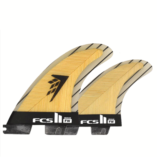 FCS II Fw Pc Carbon / Bamboo Tri-Quad Fin Set Medium