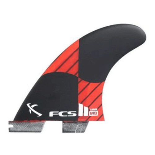 FCS II Mb Pc Carbon Rocket Red Thruster Fin Set - Large